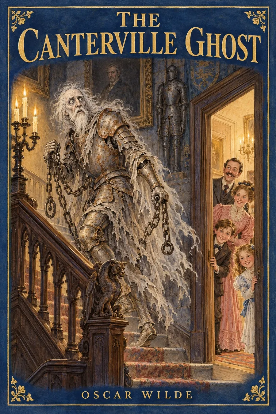 Painted cover for The Canterville Ghost