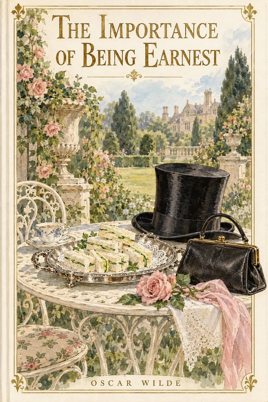 Painted cover for The Importance of Being Earnest