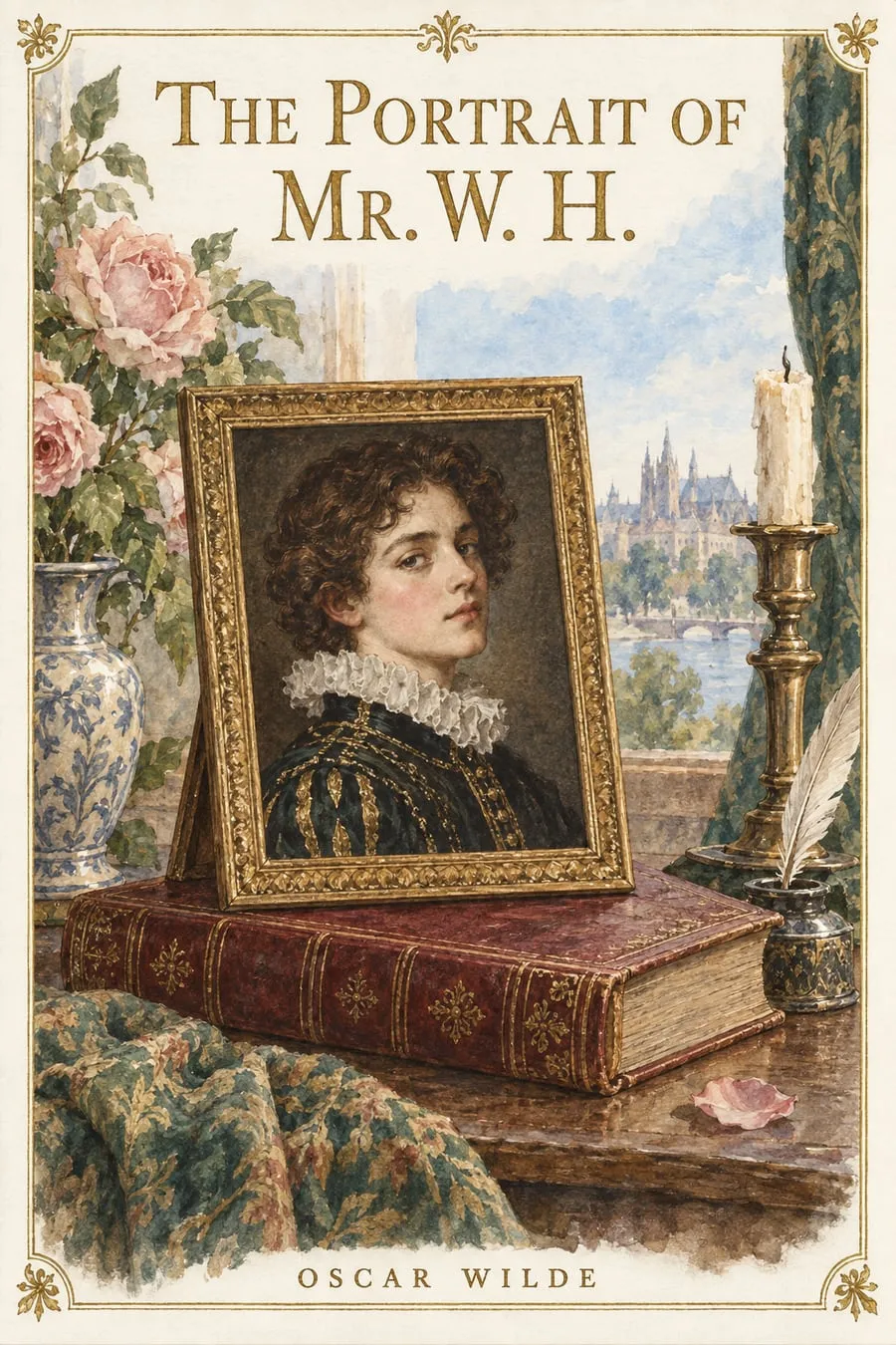 Painted cover for The Portrait of Mr. W. H.
