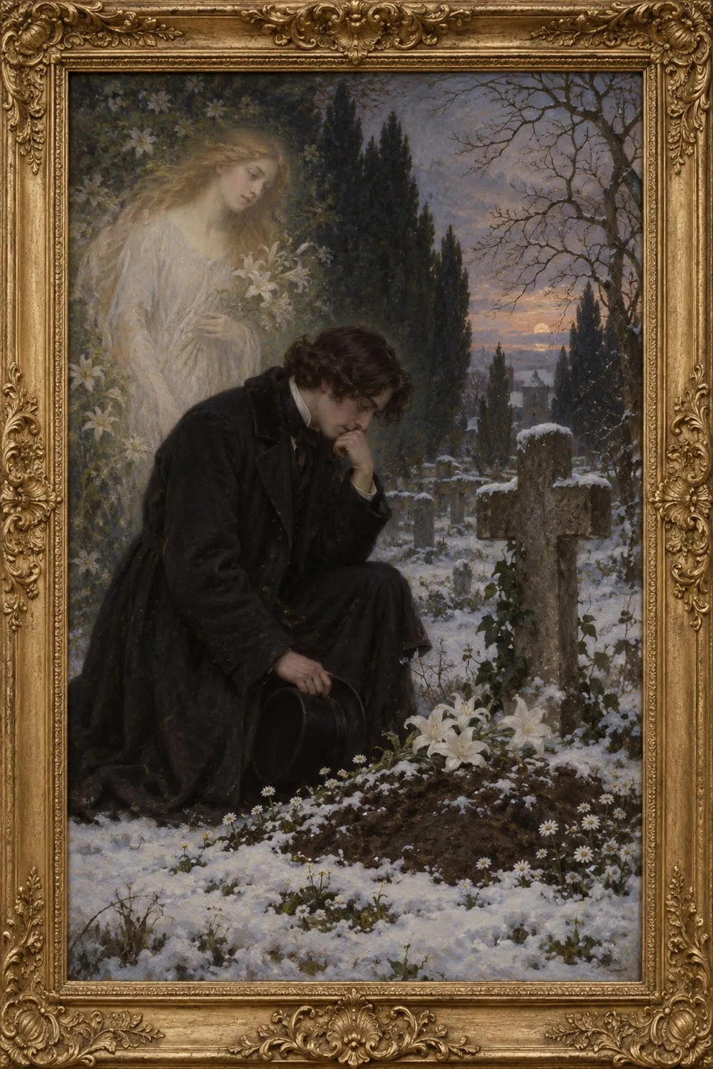 Painted cover for Requiescat