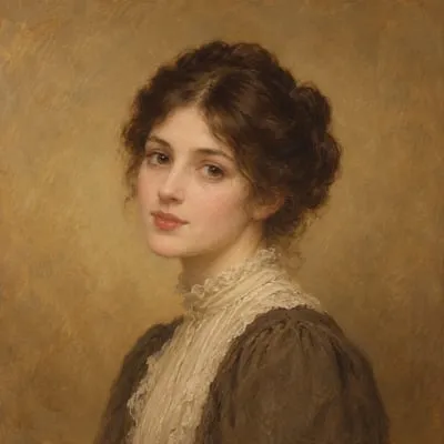 Painted portrait of Hetty Merton