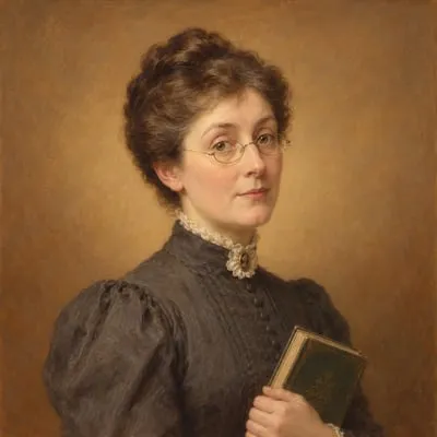 Painted portrait of Miss Prism