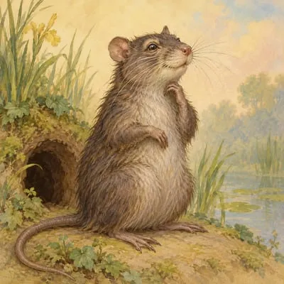 Painted portrait of The Water-rat