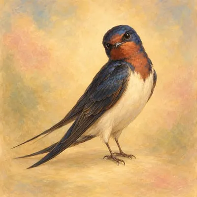 Painted portrait of The Swallow