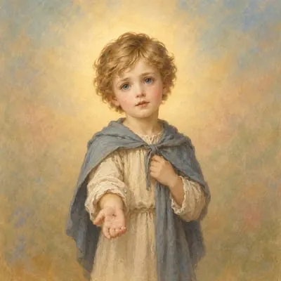 Painted portrait of The little boy