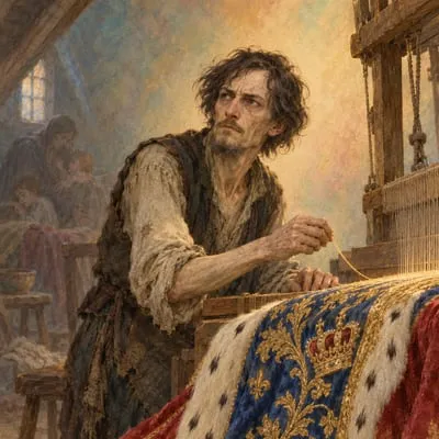Painted portrait of The weaver